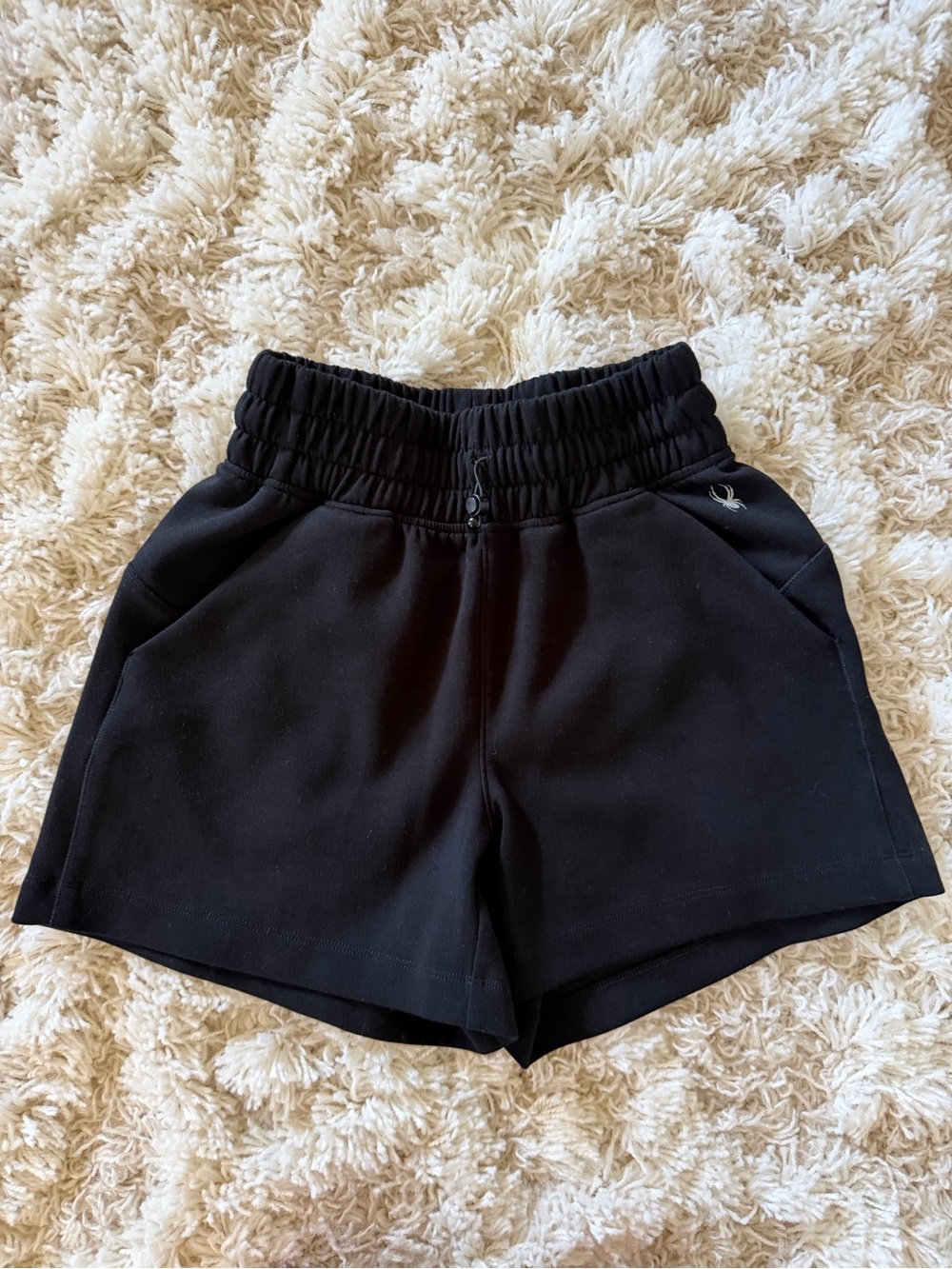 Spyder Black Athletic Shorts with Elastic Waistband